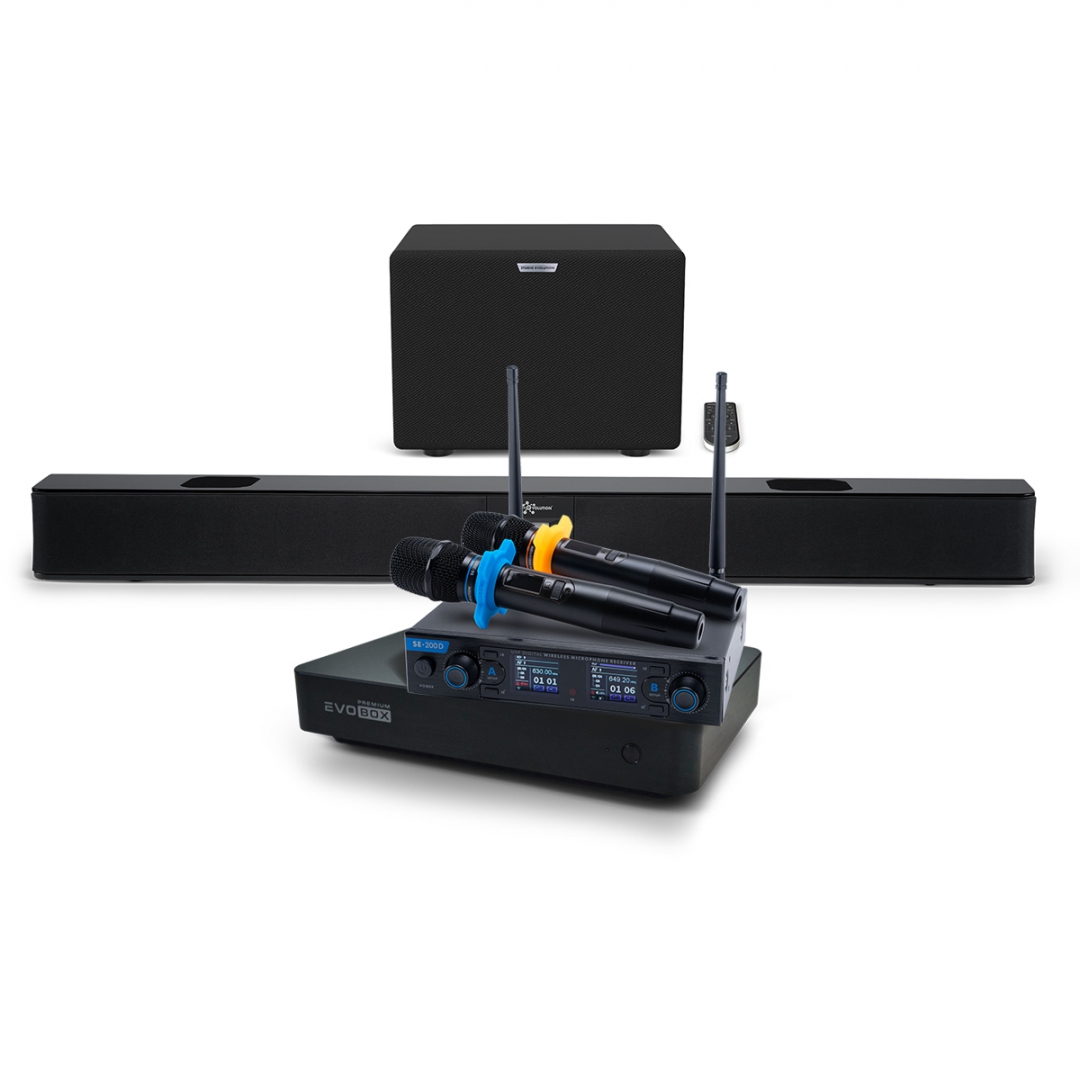 Hi-End караоке-система EVOBOX Premium + EvoSoundBar (саундбар с караоке) в Красном Яре